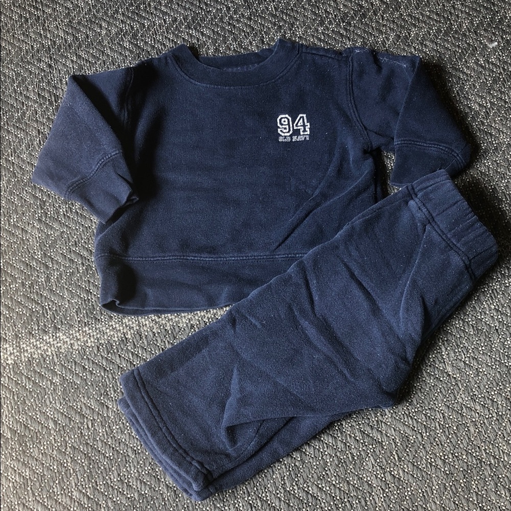 Old Navy Navy Blue Kids Sweatshirt & Jogger Set